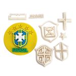 Cortador Escudo do Brasil de Futebol 6cm para Decorar