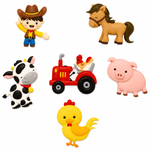 Kit Papel de Arroz Fazendinha Mod 2