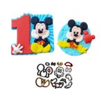 Cortador Mickey Sentado c/ Mao noRosto para Decorar Doce