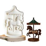 Molde de Silicone Cavalo Carrossel Circo para Decorar 9x6cm