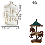 Molde de Silicone Cavalo Carrossel Circo para Decorar 9x6cm