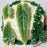 Molde de Silicone Folhas Exoticas para Decorar Doces 9cm