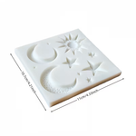 Molde De Silicone Lua Sol e Estrelas para Decorar Doces 10cm