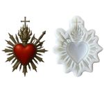 Molde De Silicone Sagrado Coração para Doces 8cm