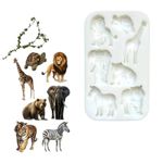 Molde de Silicone 7 Mini Safari para Decorar Doces 3 e 4cm