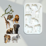 Molde de Silicone 7 Mini Safari para Decorar Doces 3 e 4cm