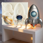 Molde de silicone Astronauta Foguete e Nave Espacial p/ Doce