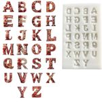 Molde de Silicone Mini Letras de Alfabeto p/ Doces e Modelar