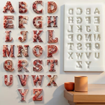 Molde de Silicone Mini Letras de Alfabeto p/ Doces e Modelar