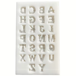 Molde de Silicone Mini Letras de Alfabeto p/ Doces e Modelar