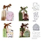 Kit Cortadores Animais da Fazendinha Minimalista 4 Un