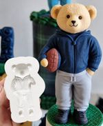 Molde de Silicone Urso Polo Esportivo para Decorar Doces