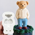 Molde de Silicone Urso Polo para Decorar Doces 8cm