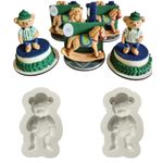 Molde de Silicone Urso Polo 1 Esportivo para Decorar Doces