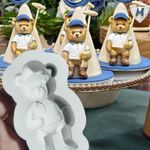 Molde de Silicone Urso Polo 1 Esportivo para Decorar Doces
