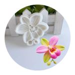 Molde de Silicone Flor Orquidia para Decorar  Doces 6cm