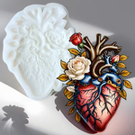 Molde de Silicone  Sagrado Coração Realista 11cm p/ Decorar
