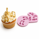 Molde de Silicone Notas Musicais Musica para Decorar Doce