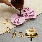 Molde de Silicone Notas Musicais Musica para Decorar Doce
