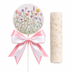 Rolinho Marcador de Textura Flores Jardim para Decorar Doces