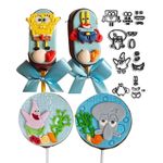Kit Cortadores  Turma Bob Esponja 5.5cm para Decorar