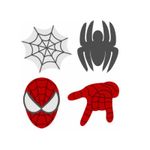 Kit Cortadores Homen Aranha 3cm para Docinhos