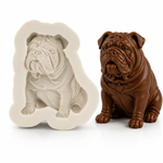 Molde de Silicone Cachorro Bull Dog para decorar Doces