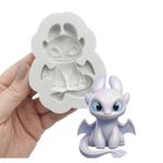 Molde de Silicone Como Treinar seu Dragão  Furia da Luz  7cm
