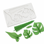 Molde De Silicone Folhas Tropicais