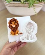 Molde de Silicone Rei Leao Simba Jovem para decorar Doces