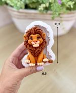 Molde de Silicone Rei Leao Simba Jovem para decorar Doces