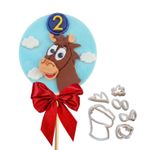 Cortador Cavalo Bala no Alvo Toy Story 6cm para Decorar Doce
