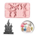 Molde de Silicone Halloween com Vários Designs Doces,Velas Resina e Sabonete