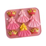 Molde de Silicone Princesa p/ Doces,Velas Resina e Sabonete