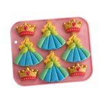 Molde de Silicone Princesa p/ Doces,Velas Resina e Sabonete