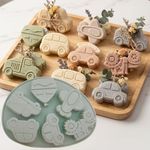 Molde de Silicone Transporte c/ Vários Designs Doces,Velas Resina e Sabonete