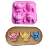 Forma de Silicone Stitch p/ Doces,Velas Resina e Sabonete