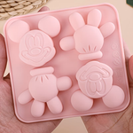 Molde de Silicone Mickey e Luva Doces,Velas Resina e Sabonete