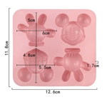 Molde de Silicone Mickey e Luva Doces,Velas Resina e Sabonete