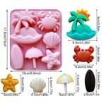 Forma de Silicone Praia p/ Doces,Velas Resina e Sabonete