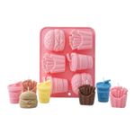 Molde de Silicone Comida Batata Doces,Velas Resina e Sabonete