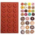 Forma de Silicone Donuts Mini Rosquinhas  18 cav para Doces