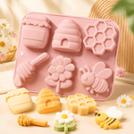 Molde de Silicone Abelha Colmeia Doce,Vela Resina e Sabonete