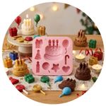 Molde de Silicone Bolo Parabens Doces,Velas Resina e Sabonete
