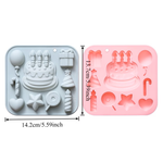 Molde de Silicone Bolo Parabens Doces,Velas Resina e Sabonete