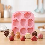 Molde de Silicone  Frutas  Doces,Velas Resina e Sabonete 