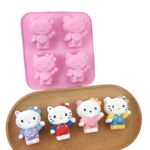 Molde de Silicone Hello Kitty Doces,Velas Resina e Sabonete