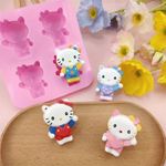 Molde de Silicone Hello Kitty Doces,Velas Resina e Sabonete