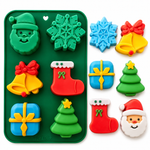 Molde de Silicone Natal Doces,Velas Resina e Sabonete