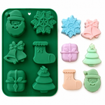 Molde de Silicone Natal Doces,Velas Resina e Sabonete